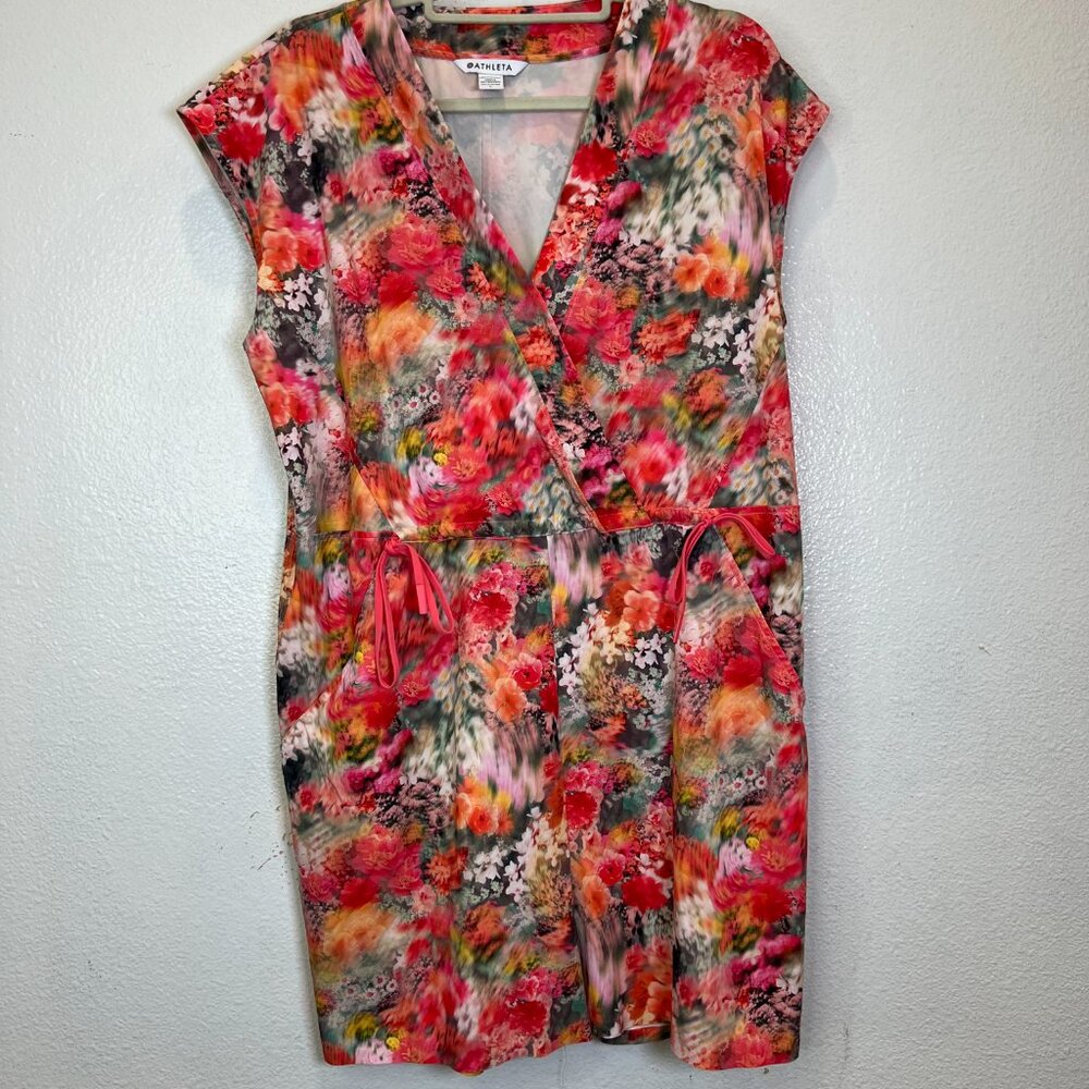 NWOT Athleta Marlow Romper, Renewed Bloom Pink SIZE L - Picture 3 of 7